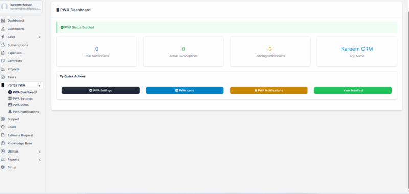 Perfex CRM Mobile Progressive web App - Image 2