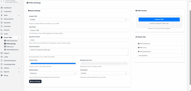 Perfex CRM Mobile Progressive web App - Image 5
