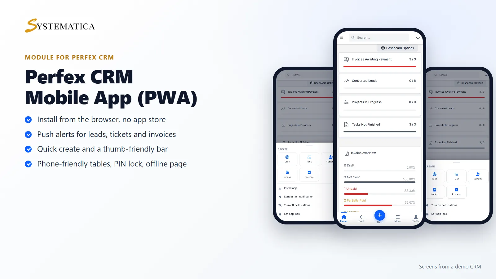 Perfex CRM modules: the Mobile App module for Perfex CRM