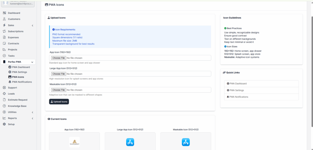 Perfex Mobile Progressive Web App