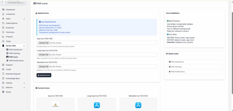 Perfex CRM Mobile Progressive web App - Image 3