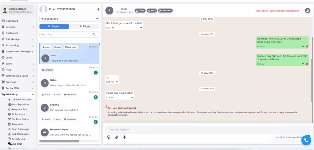 how to integrate WhatsApp with Perfex CRM