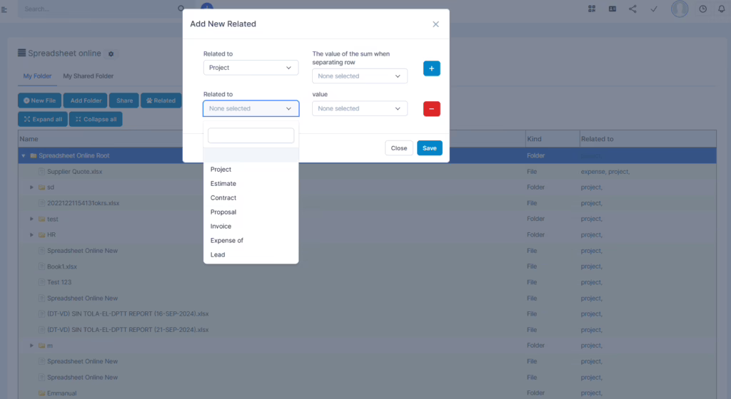 excel for perfex crm
