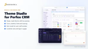 Theme Studio for Perfex CRM: a Perfex CRM custom theme editor with ready-made themes and live preview