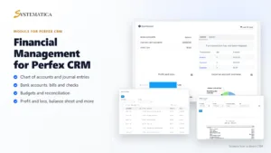 Perfex CRM Financial Management Module: dashboard, journal entries and reports