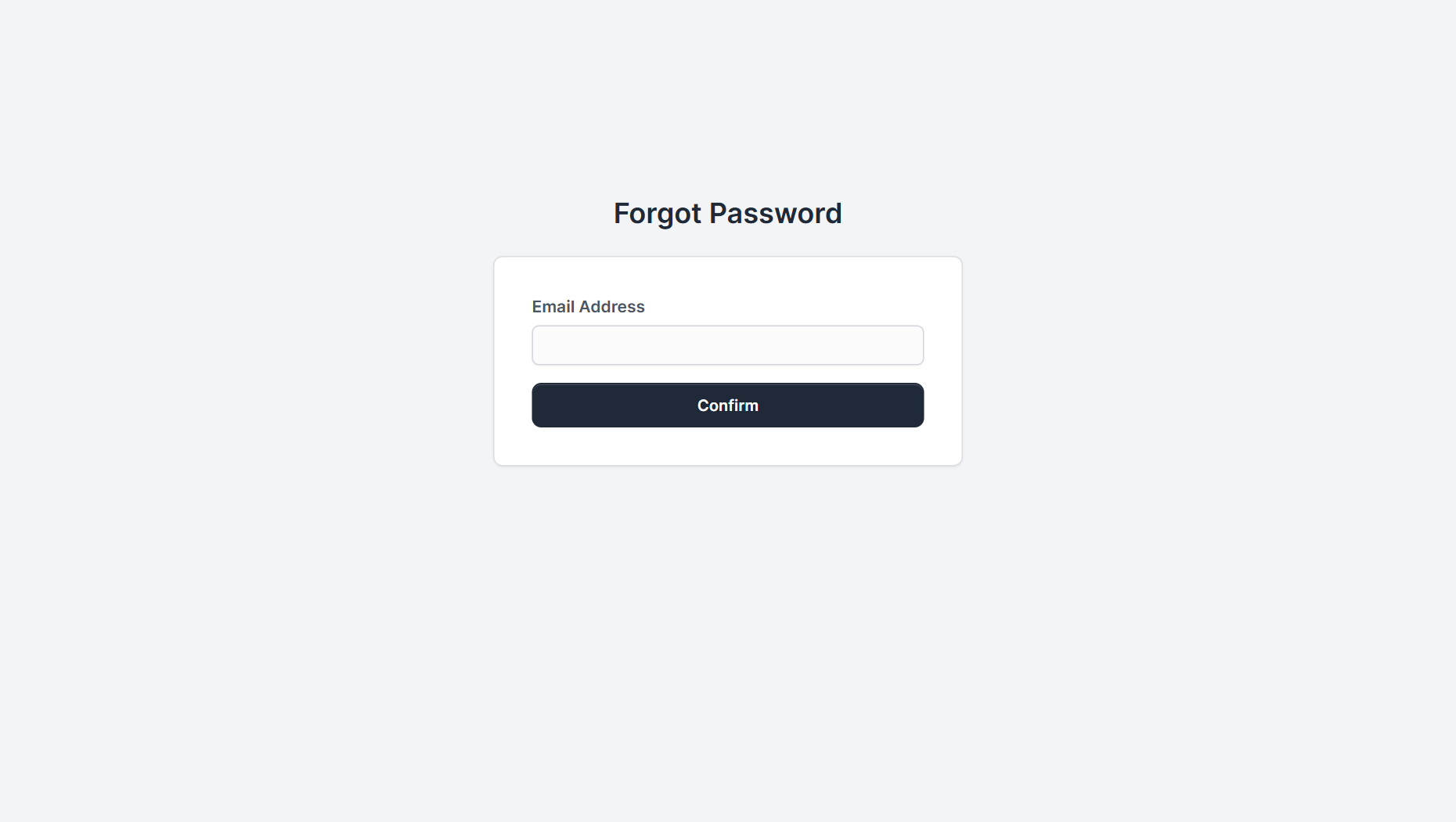 Forgot Password page where you enter your email address in Perfex CRM