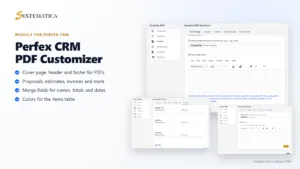 PDF Customizer module for Perfex CRM: invoice cover, header and items table