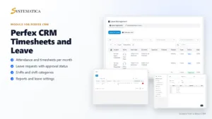 Timesheets and Leave Management for Perfex CRM: leave requests, shifts and settings