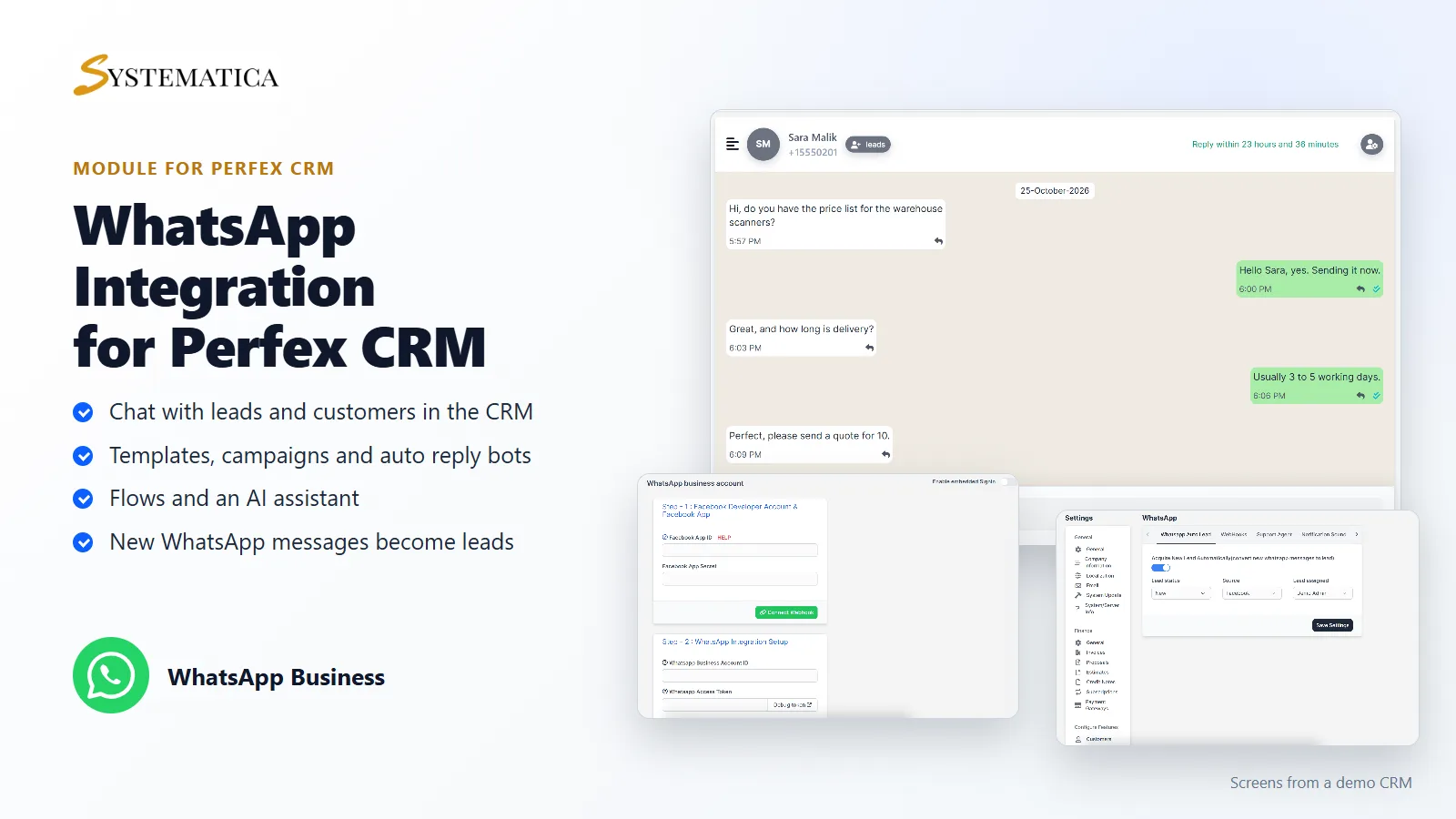 WhatsApp integration module for Perfex CRM